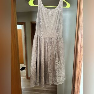 Ya Los Angeles brown dress with open back. Size medium.